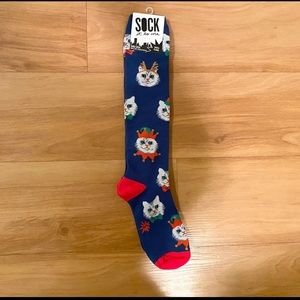 Christmas Cat Knee High Socks
